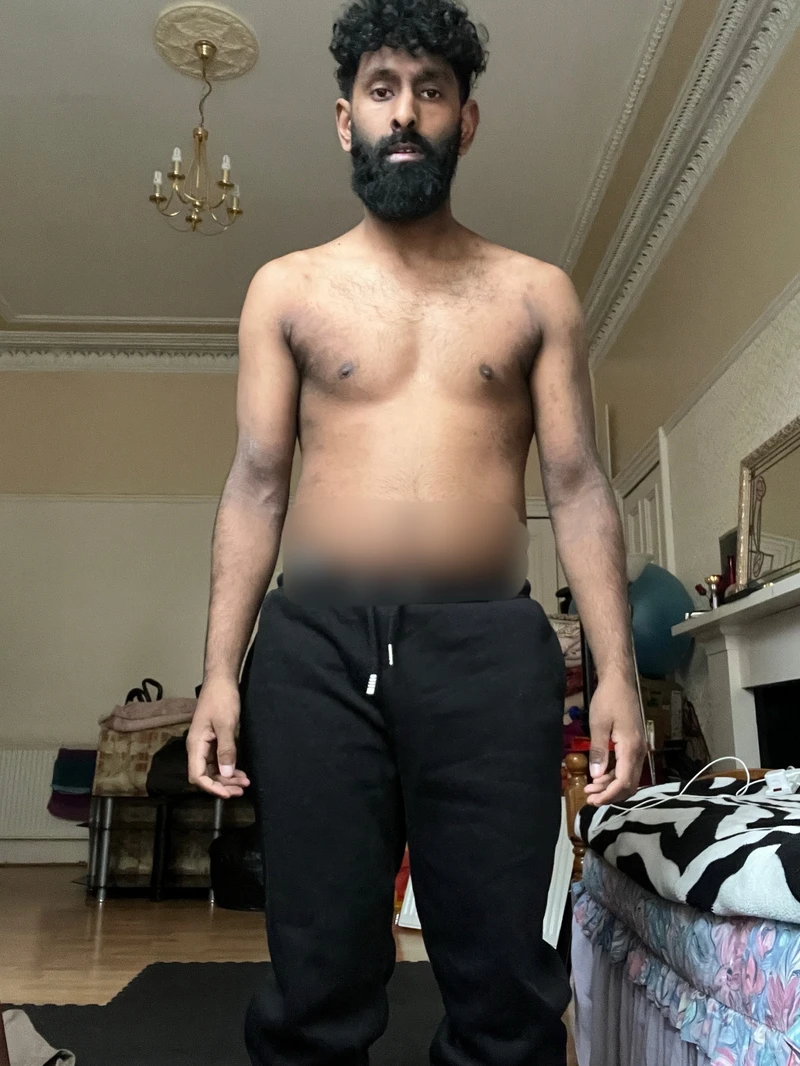 Muhammad before his fitness transformation